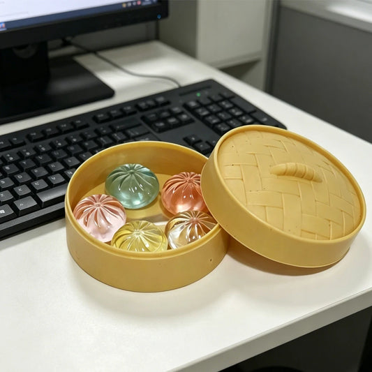 Set van 5 Knijpspeeltjes – Stressvermindering in Dumpling & Broodje Vorm