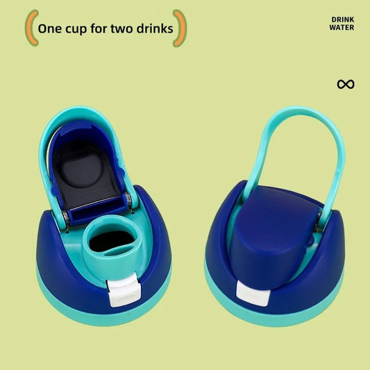 Geïsoleerde RVS Drinkfles met Rietje voor Kinderen