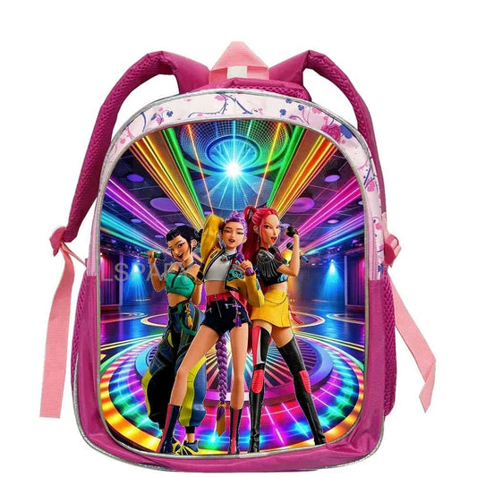 Zachte Roze Cartoon Rugzak 12 inch voor Kinderen