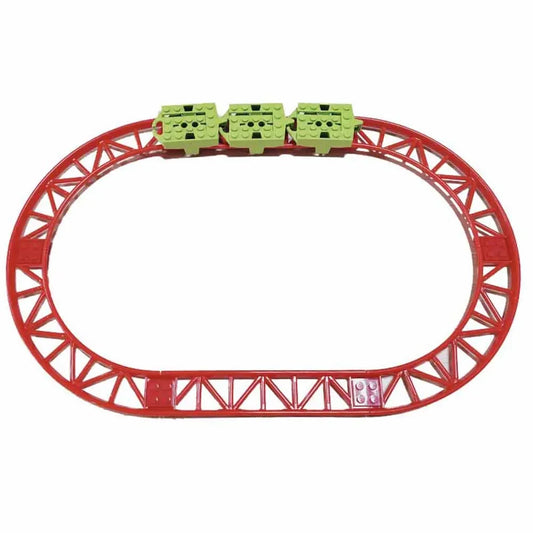 Set van 10 Technische Bouwstenen en Rails voor Achtbaan – Compatibel