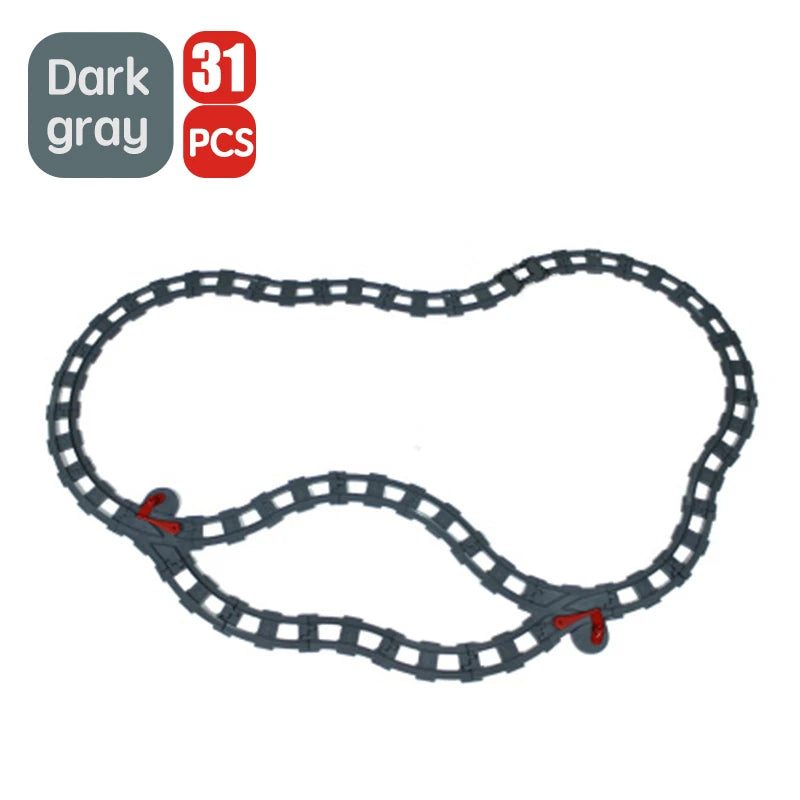 Treinrails set voor grote bouwstenen – Compatibel met Duplo®