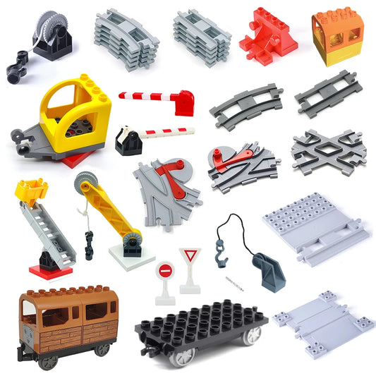 Treinrails set voor grote bouwstenen – Compatibel met Duplo®