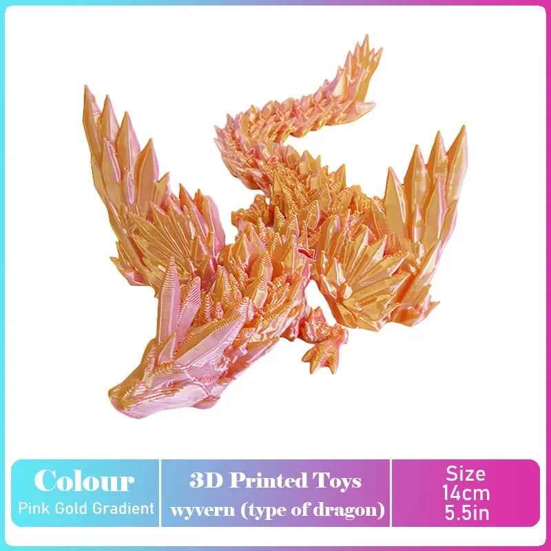 3D Geprinte Draak | Beweegbaar Model voor Decoratie