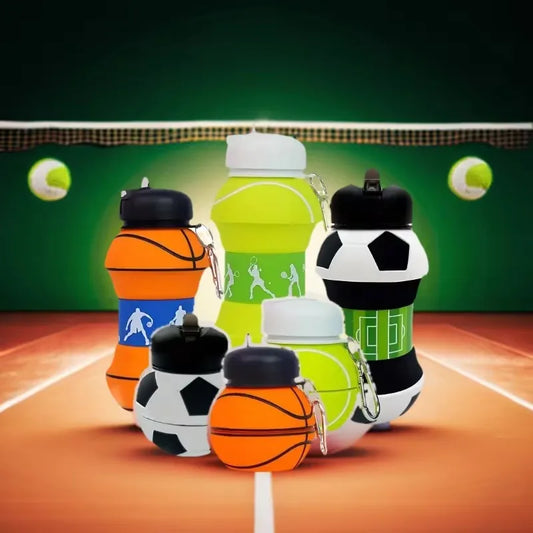 Opvouwbare Voetbal/Basketbal Siliconen Waterfles voor Kinderen