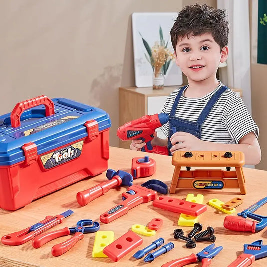 Kinder Speelgoed Gereedschapskist met Boormachine en Werkbank