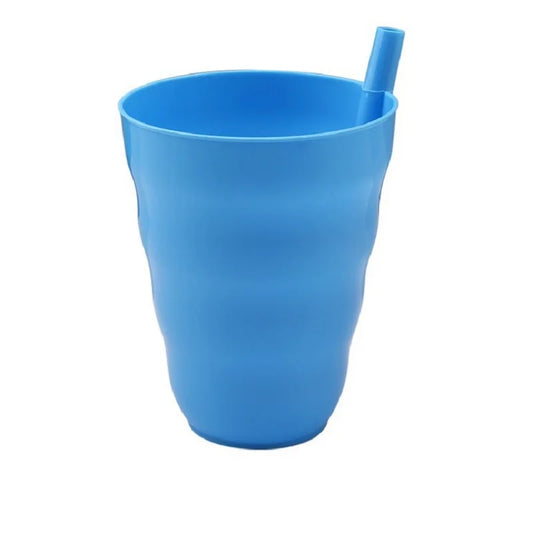 4 Stuks Stapelbare Drinkbekers met Rietje - BPA-vrij Plastic