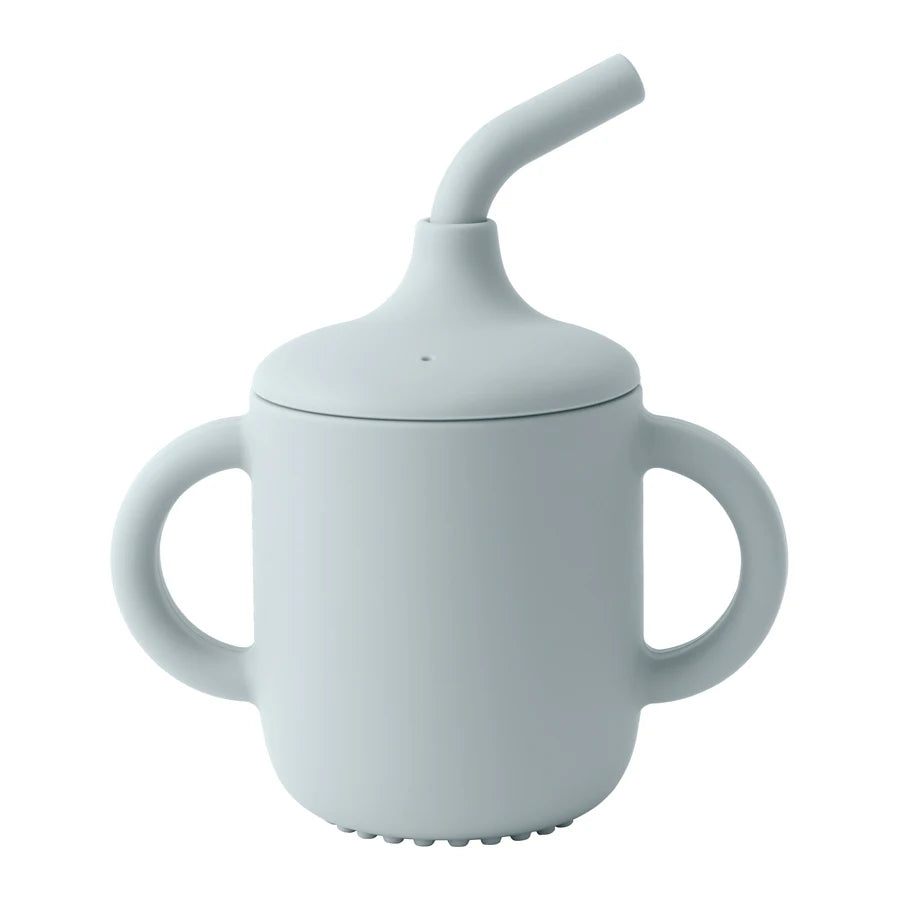 Baby Leren Drinkbeker met Rietje - Siliconen en Comfortabele Handvatten