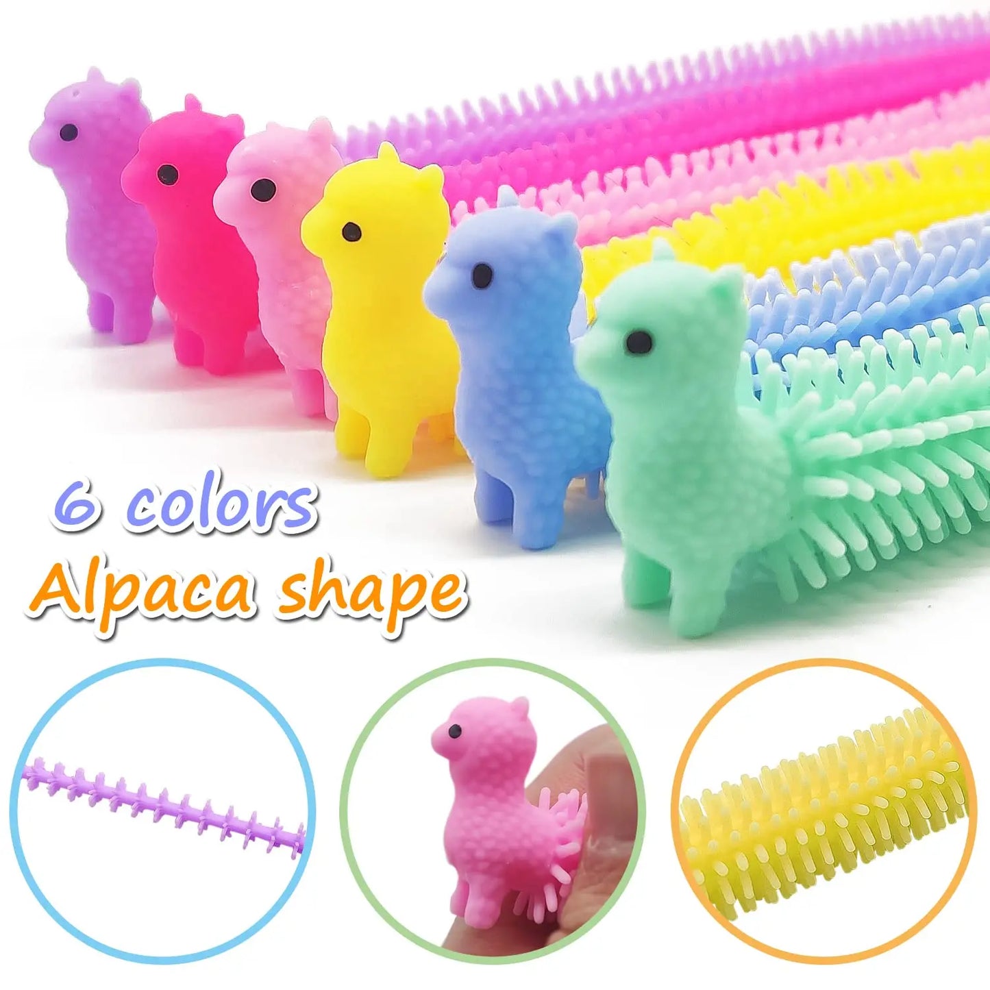 Alpaca Fidget Speeltjes - Rekbare Sensory Noodles