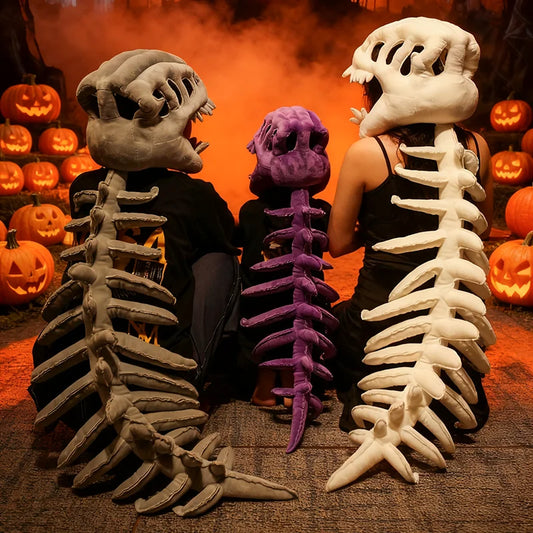 Dinosaurus Skelet Kostuum met Hoofdeksel voor Cosplay