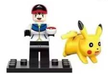 Pokémon Minifiguren – Ash & Pikachu – Compatibel met LEGO®