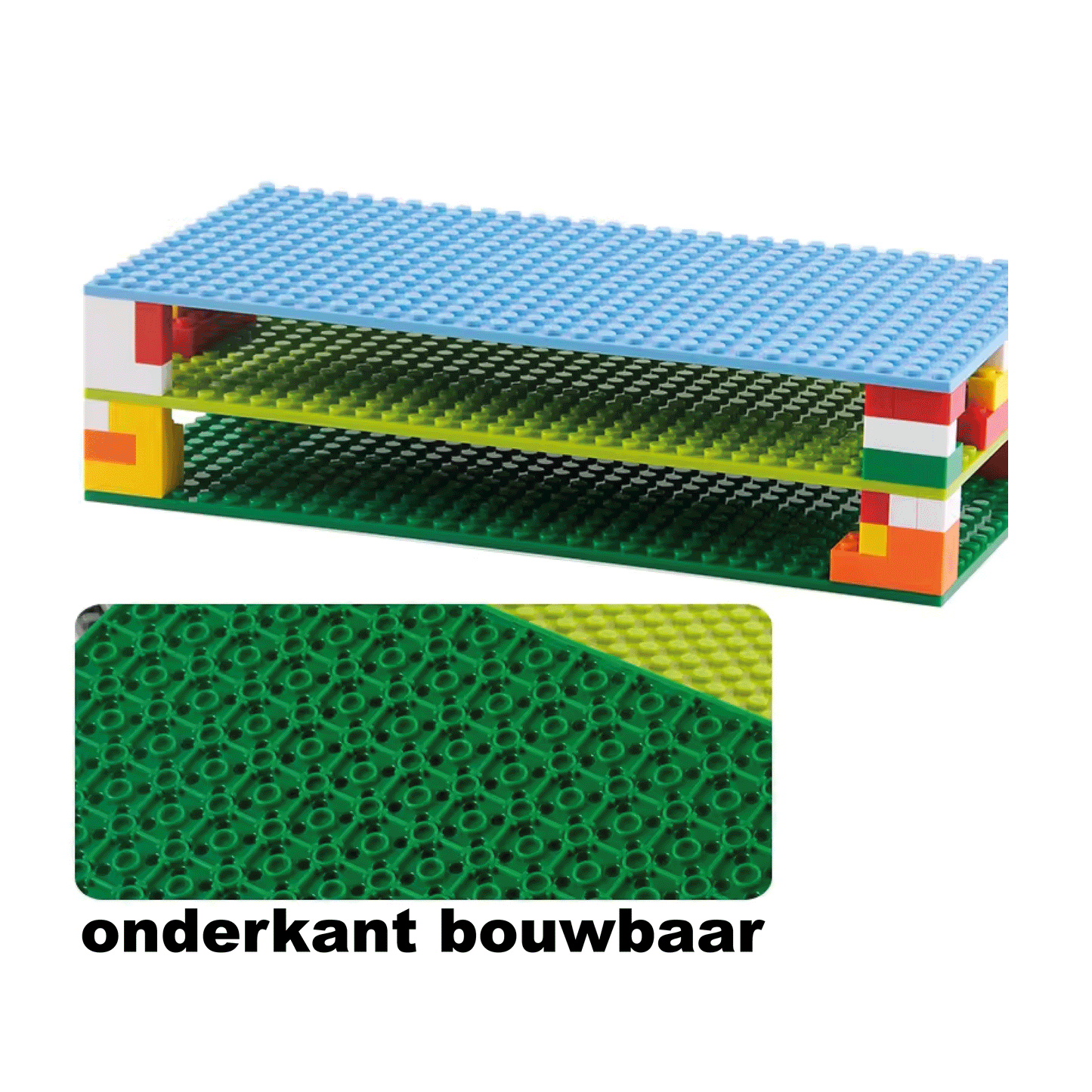 Dubbelzijdige Bouwplaat 32x32 nopjes