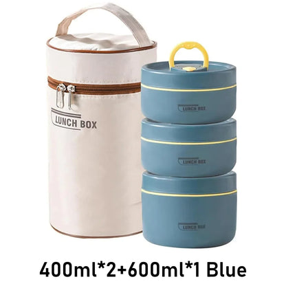 Isolerende Lunchbox Set met 3 Stapelbare Containers en Tas