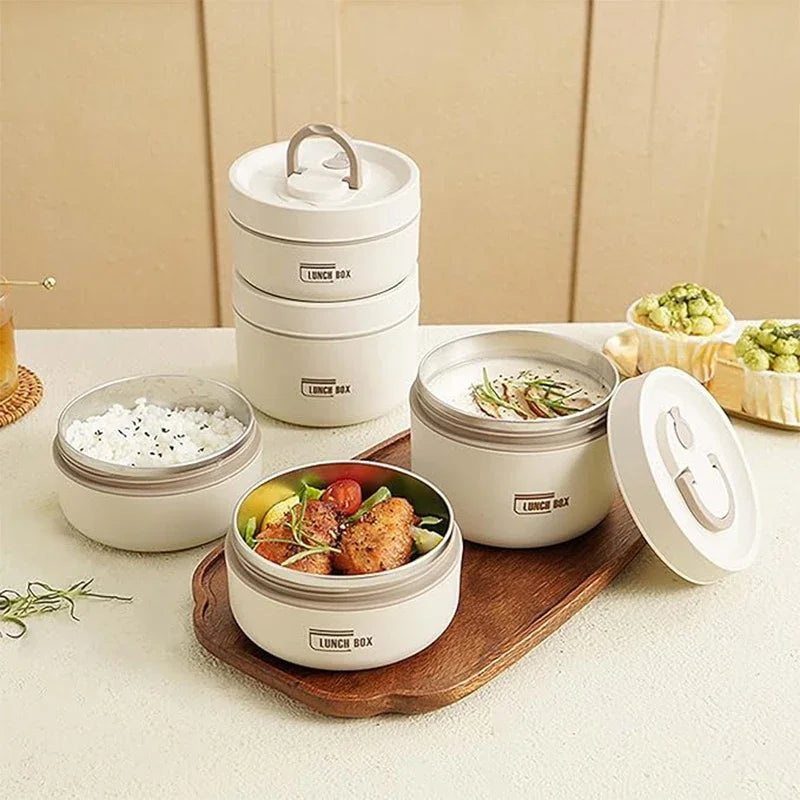 Isolerende Lunchbox Set met 3 Stapelbare Containers en Tas