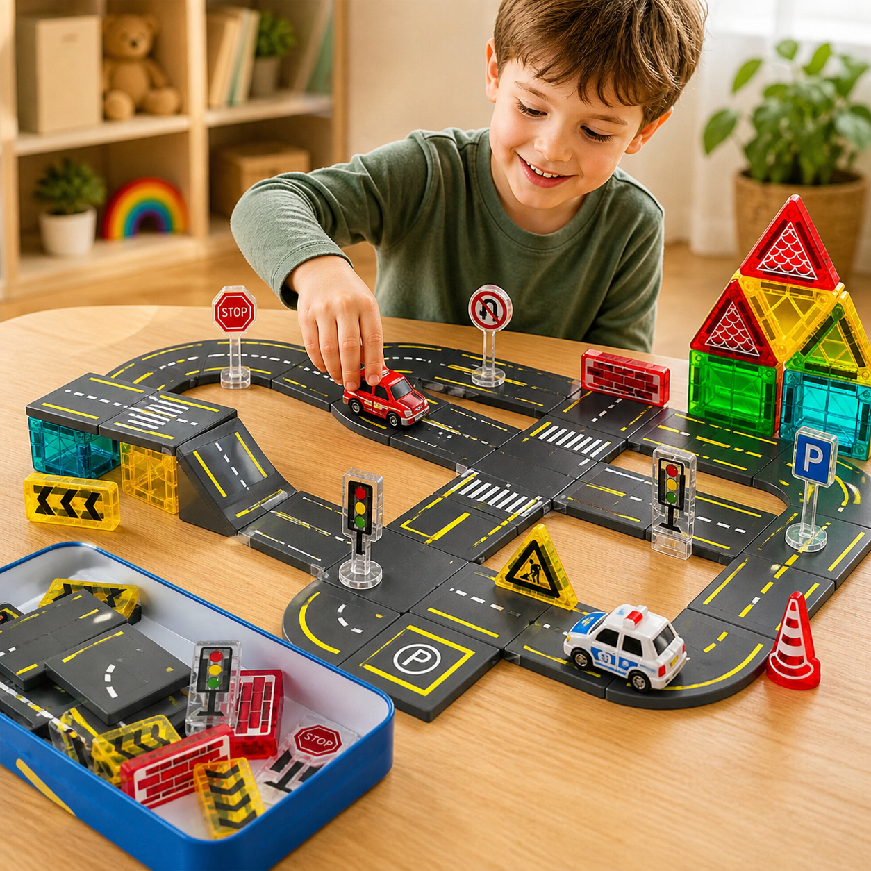 Magnetische wegen set voor bouwen