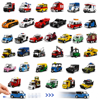 Voertuigen deel 2 Pullback – compatibel met LEGO®