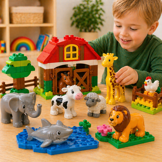 Dieren set voor bouwstenen – Compatibel met Duplo®