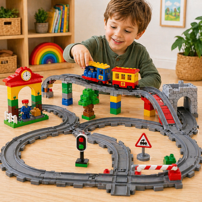 Treinbaan set met rails – Compatibel met Duplo®