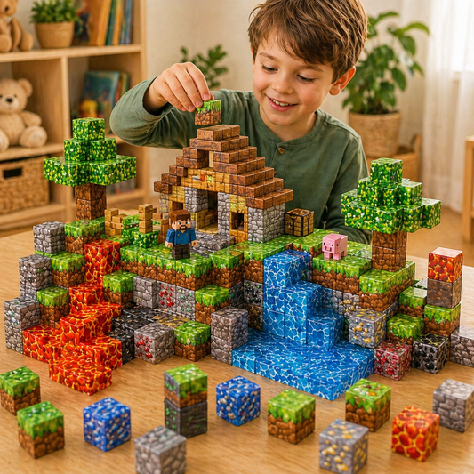 Magnetische wereldblokken set voor bouwen