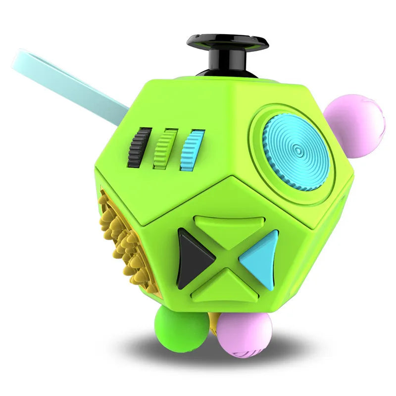 12-Zijdige Fidget Cube voor Stressvermindering en Focus