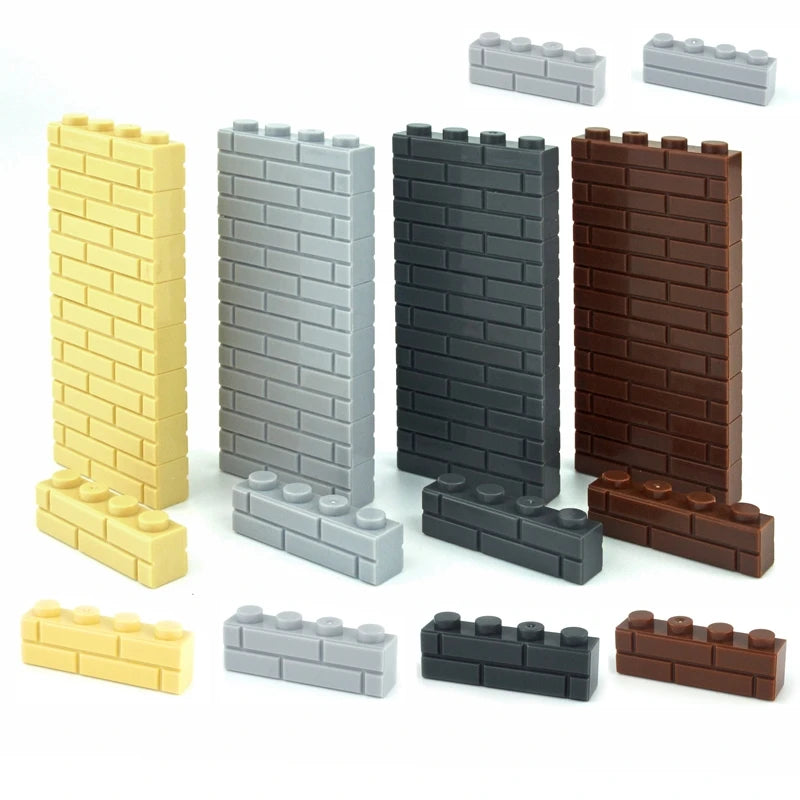 Kleine bouwstenen voor muren | Compatibel met Lego | Diverse maten