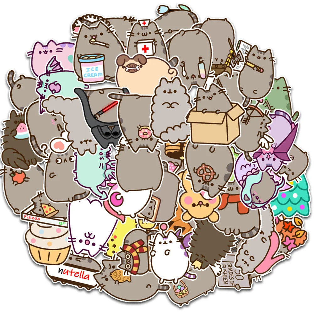 Schattige Katten Stickers Set - Decoratief & Waterdicht