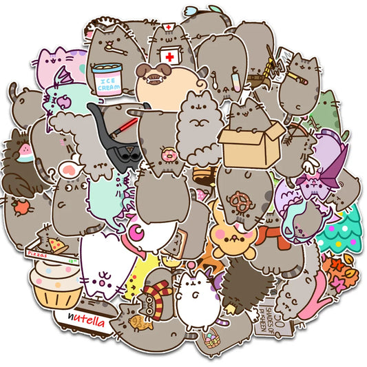 Schattige Katten Stickers Set - Decoratief & Waterdicht