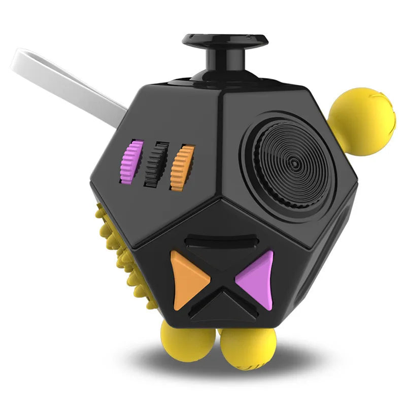 12-Zijdige Fidget Cube voor Stressvermindering en Focus