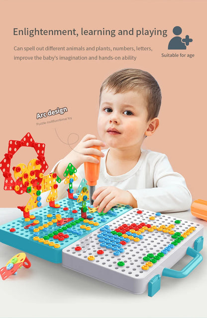 Bouwset met Boor, Moeren en Gereedschap – Educatief Speelgoed