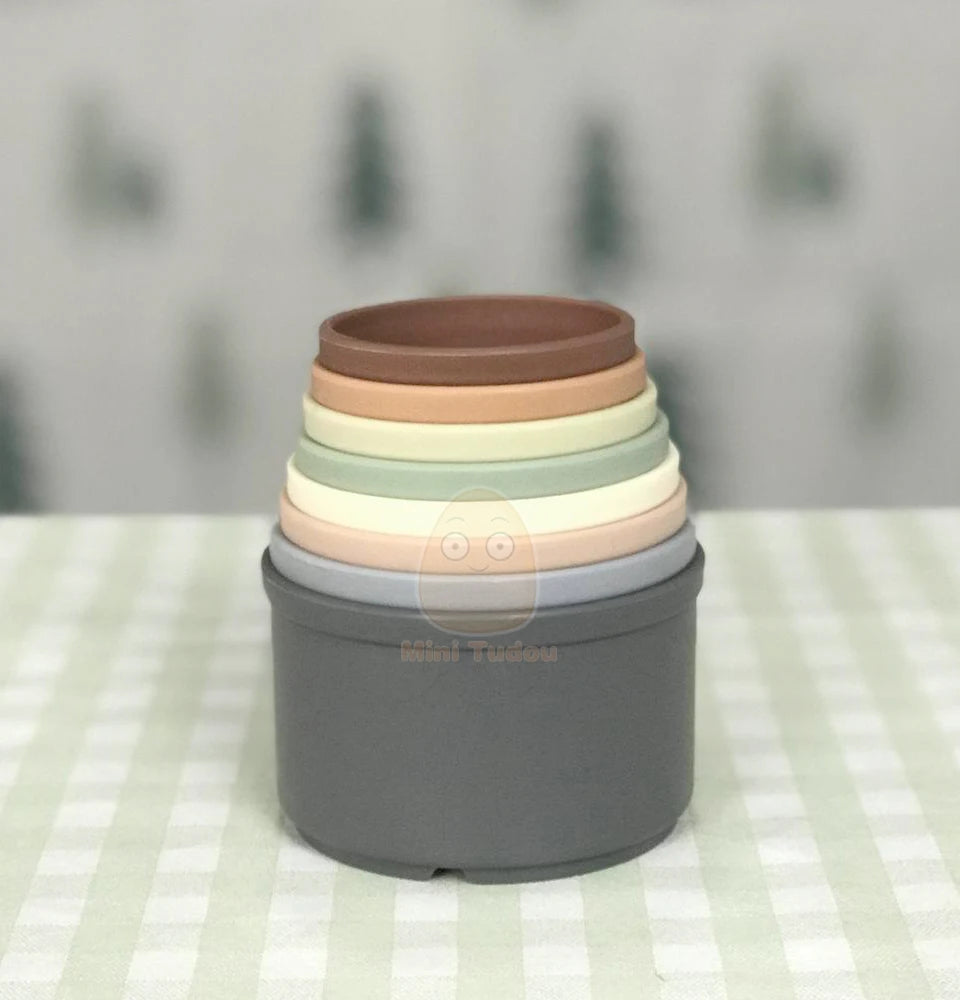 Baby Stapelbekers Set van 8 | Stapeltoren & Badspeelgoed