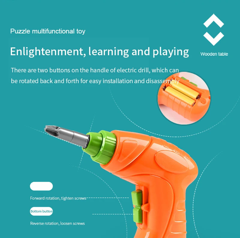 Bouwset met Boor, Moeren en Gereedschap – Educatief Speelgoed