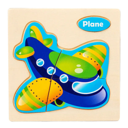 Houten 3D Puzzel Cartoon Dieren voor Kinderen | Educatief Speelgoed