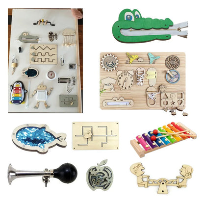 Montessori Busy Board Onderdelen voor Zelfbouw | Educatieve Accessoires