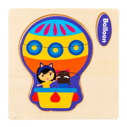 Houten 3D Puzzel Cartoon Dieren voor Kinderen | Educatief Speelgoed