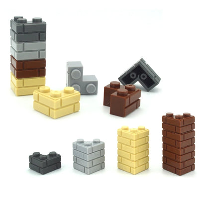 Kleine bouwstenen voor muren | Compatibel met Lego | Diverse maten