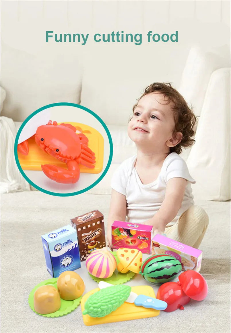 Kinder Supermarkt Winkelwagentje Speelset met Snijfruit en Accessoires (15-delig)