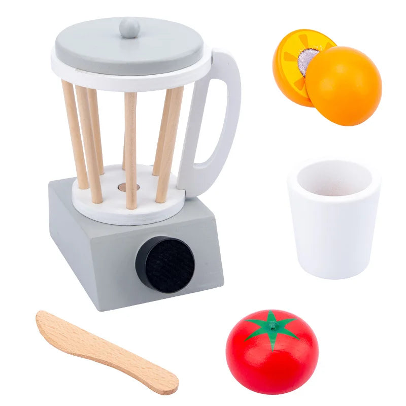 Houten Speelkeuken Set met Broodrooster en Magnetron voor Kinderen