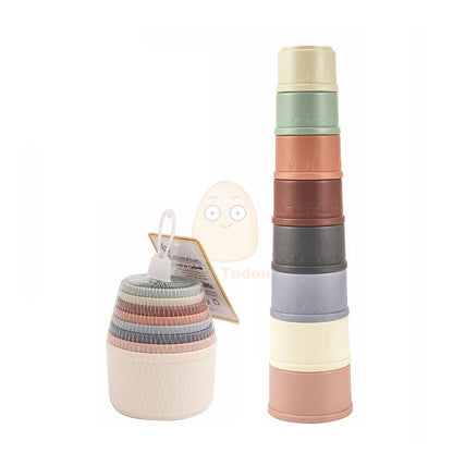 Baby Stapelbekers Set van 8 | Stapeltoren & Badspeelgoed