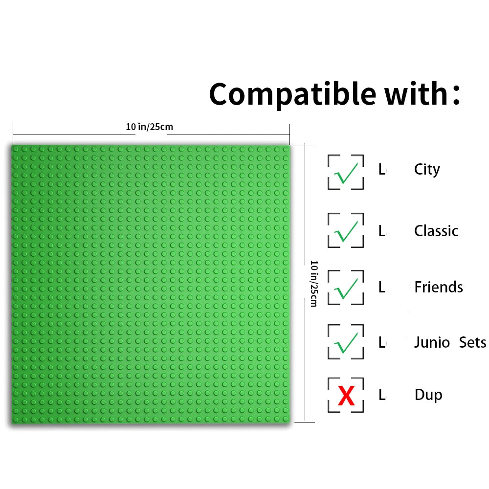 Bouwplaat 32x32 studs voor bouwblokjes – Compatibel met Lego