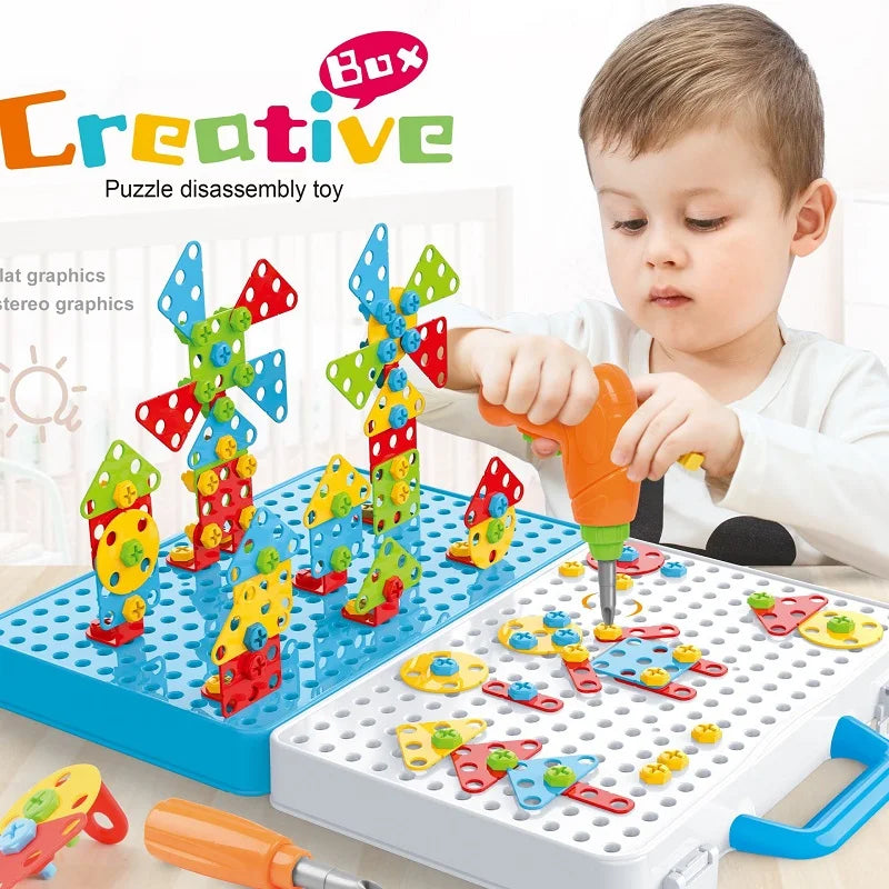 Bouwset met Boor, Moeren en Gereedschap – Educatief Speelgoed