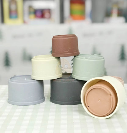 Baby Stapelbekers Set van 8 | Stapeltoren & Badspeelgoed