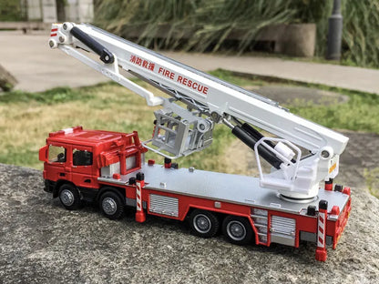 Realistische Brandweerwagen met Ladder – 1:50 Schaalmetaal