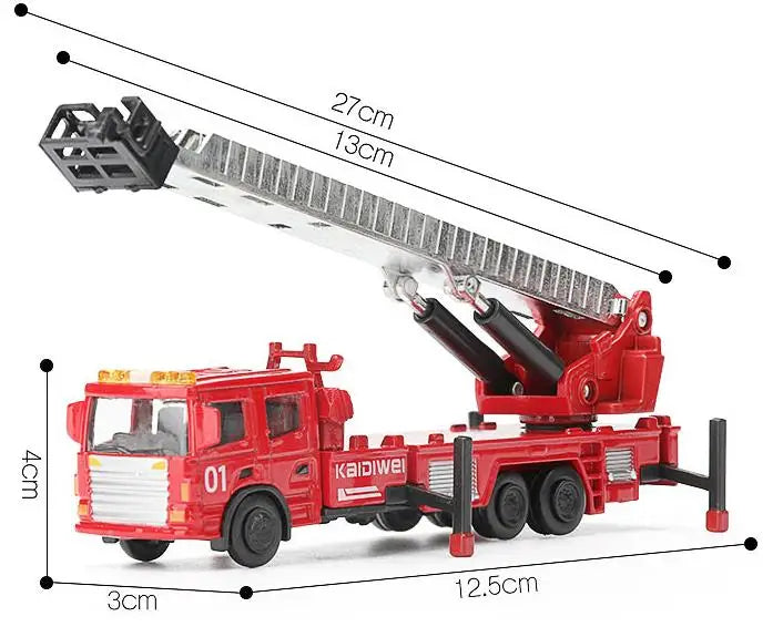 Model Brandweerauto 1:72 Diecast Metaal