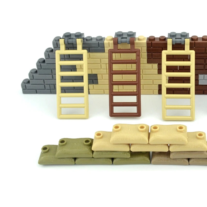 Kleine bouwstenen voor muren | Compatibel met Lego | Diverse maten