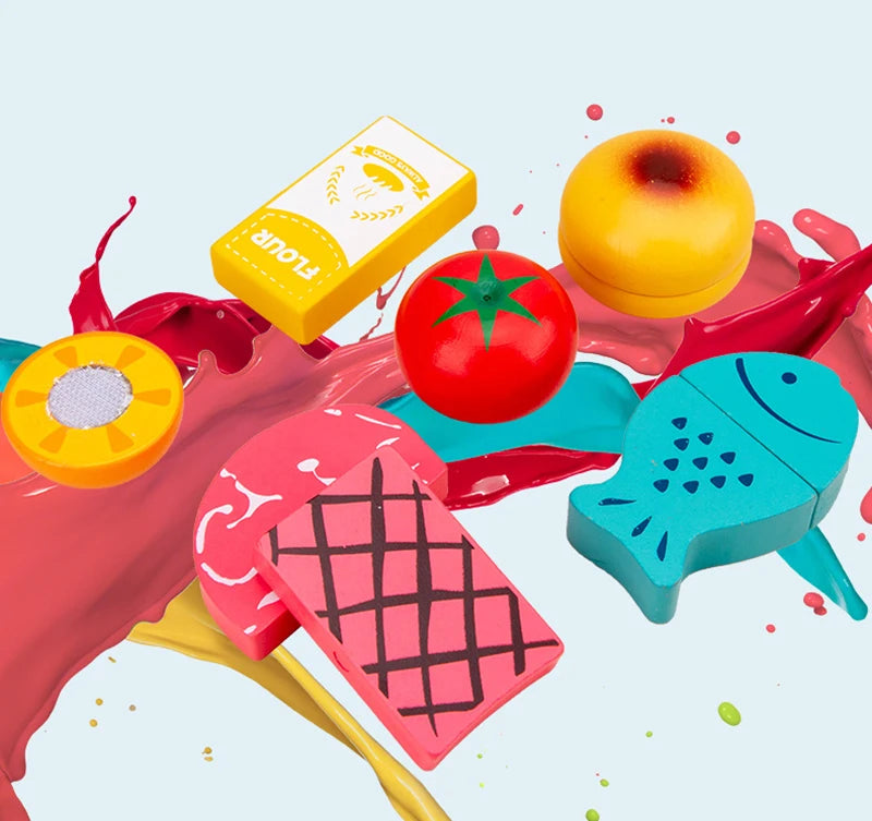 Houten Speelkeuken Set met Broodrooster en Magnetron voor Kinderen