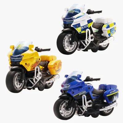 Speelgoed Politie Motor met Terugtrekmechanisme, Licht en Geluid