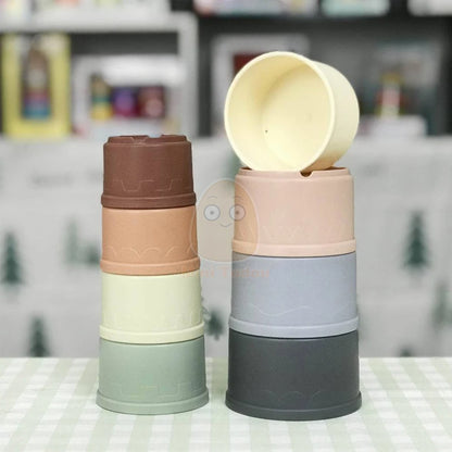 Baby Stapelbekers Set van 8 | Stapeltoren & Badspeelgoed