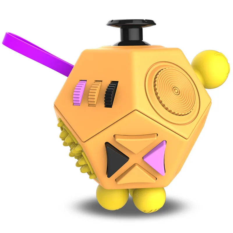 12-Zijdige Fidget Cube voor Stressvermindering en Focus