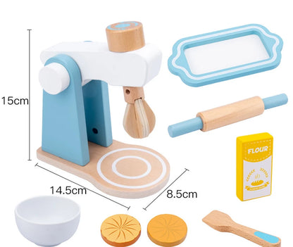 Houten Speelkeuken Set met Broodrooster en Magnetron voor Kinderen