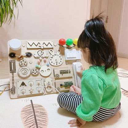 Houten Montessori Activiteitenbord voor de Ontwikkeling van Kinderen