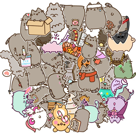 Schattige Katten Stickers Set - Decoratief & Waterdicht